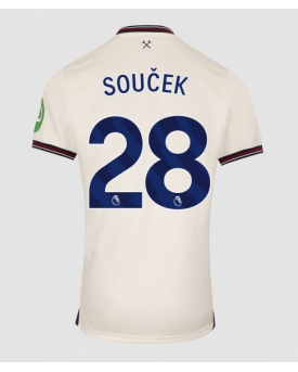 West Ham United Tomas Soucek #28 Maglia Gara Trasferta Repliche 2025-26 Maniche Corte West Ham United Tomas Soucek #28 Maglia Gara Trasferta Repliche 2025-26 Maniche Corte